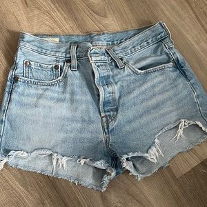 Levi High Wasted Jean Shorts